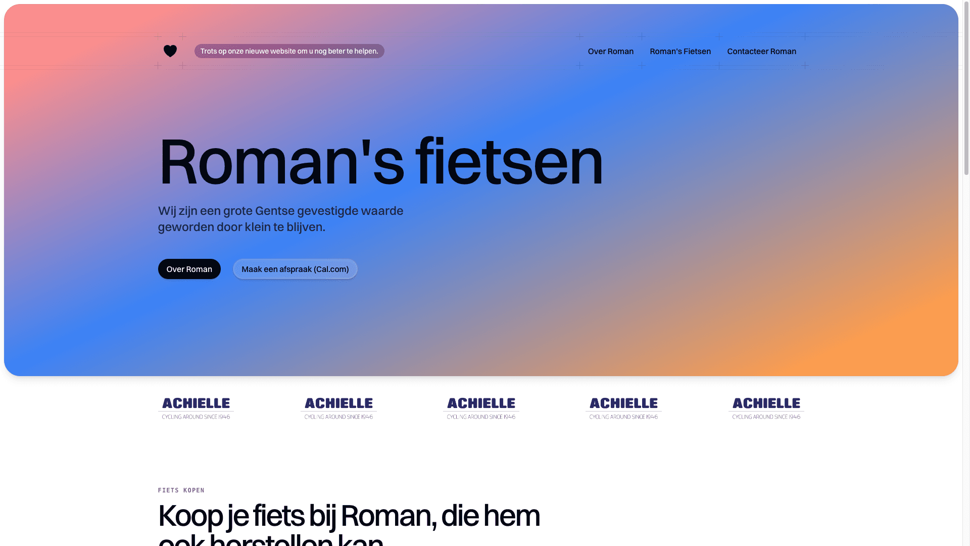 Fietsen Roman - Bicycle Shop Demo project preview